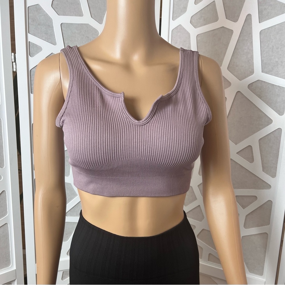 Purple Seamless Sports Bra High Stretch